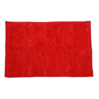 

Soft Shaggy Non-slip Absorbent Bath Mat Bath Shower Mat 40 x 60cm (Red)