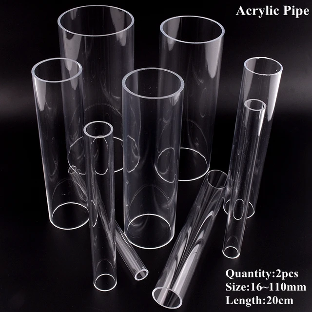 2 pezzi 16 ~ 110mm tubo acrilico trasparente acquario serbatoio di pesce  Plexiglass tubo di alimentazione dell'acqua irrigazione da giardino  raccordi per irrigazione 20cm - AliExpress
