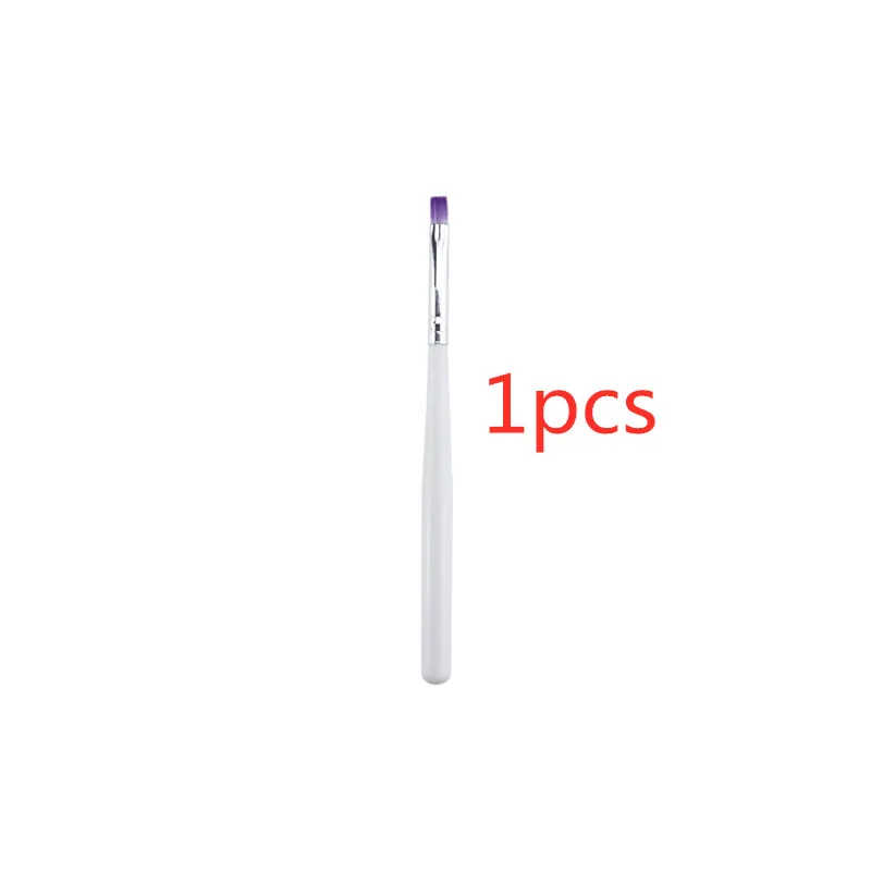 1pcs Кисть для рисования УФ-гель для дизайна ногтей маникюр белая ручка для рисования некоррозийный лак для ногтей строитель градиентный Маникюр Инструмент для дизайна ногтей - Цвет: 1pcs