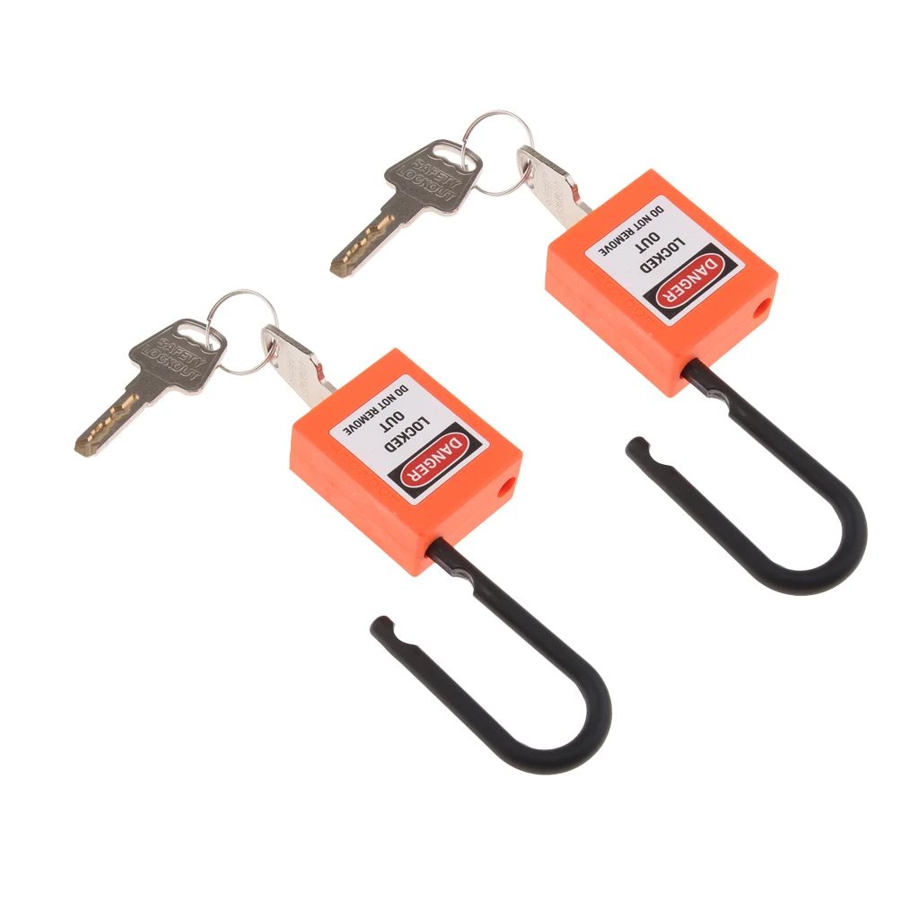 

2 Pcs Strong Firm Safety Lockout Padlock Cable Tagout Lock, Key Retaining, Safe, Corrosion Resistant