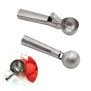 

Ice Cream Scoop Stainless Steel Ice Cream Spoon Cookie Scoop Dessert Watermelon Fruit Baller Ice Ball Maker Kitchen Tools