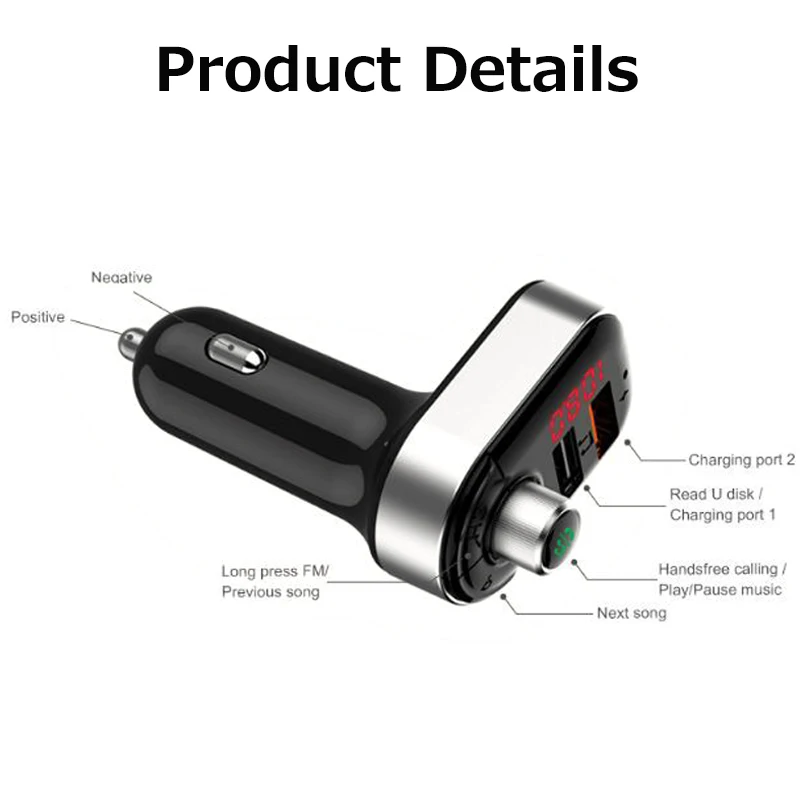USB Автомобильное зарядное устройство Bluetooth fm-передатчик быстрое зарядное устройство s для Xiaomi samsung iPhone huawei Автомобильный MP3-плеер Прикуриватель разъем