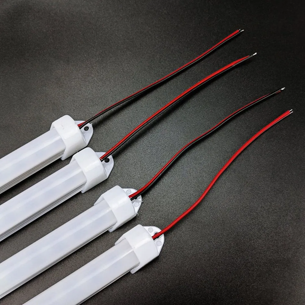 5pcs DC 12V 24V AC 220V SMD 2835 5630 LED Hard Rigid Strip Bar Tube Light Aluminium Shell For Home Kitchen Cabinet Wall Decor