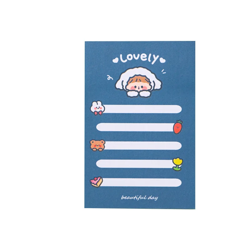 80sheets Student Girl Memo Pad Can Tear Up N Times To Paste The Message Sticky Note Sticky Tabs Cute Note Pad Memo Notes