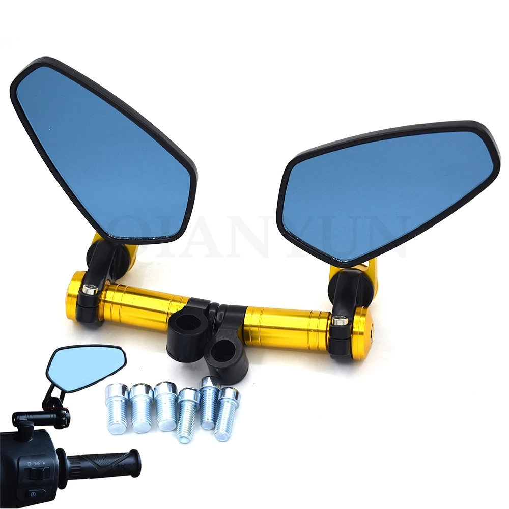 

Universal CNC motorcycle rearview mirror blue anti-glare convex mirror For Suzuki GSX650F GSX1250 TL1000R GSF1250 DL1000 V-STROM