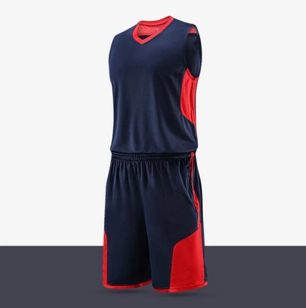 DEEP BLUE blank men Basketball jerseys Uniforms Custom Name+ Number Men Basketball Jersey Sets,Throwback jersey Basketball Quick Dry Sportswear - Цвет: DEEP BLUE blank