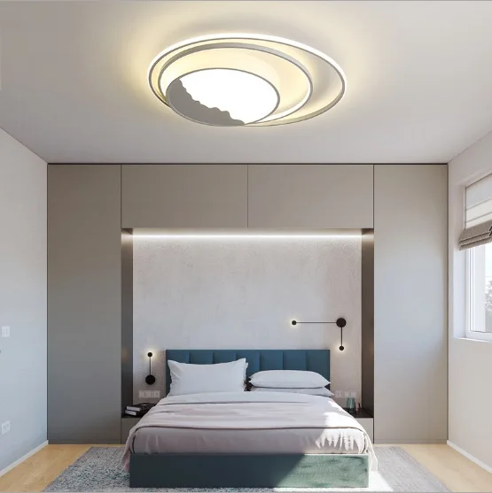 Nordic led ceiling lamp modern minimalist round living room lighting creative bedroom ceiling lamp