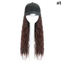 Бейсболка с синтетическим наращивание волос длинные волосы парик шляпа для женщин NOV99