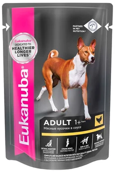 

EUKANUBA EUKANUBA DOG ADULT CHICKEN for adult dogs with chicken in sauce 100g
