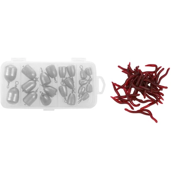 

20Pcs Fishing Weight Water Droplets Lead Weights Size 4G/7G/10G/14G/20G & 100 Pieces Soft Lures Sets