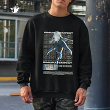 

That Time I Got Reincarnated As A Slime Rimuru Tempest Print Men Hoodies Autumn Winter Long Sleeve Black Crewneck Sweatshirt
