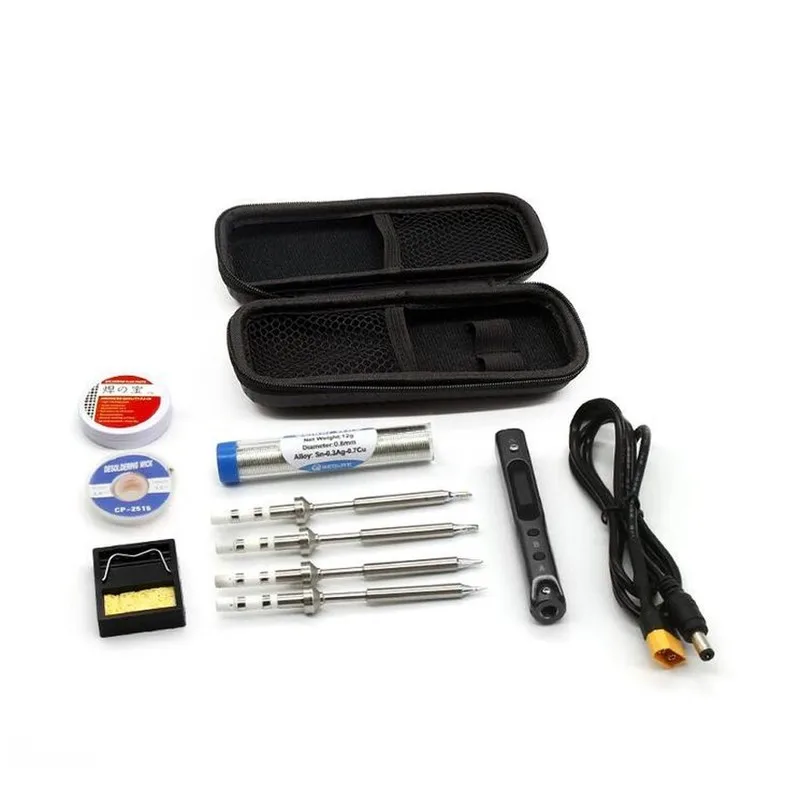 

SEQURE Mini SQ-001 65W Digital OLED Soldering Iron Kit w/Tool Bag - Black