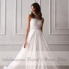 Simple Lace Chiffon Long Wedding Dresses Chic Boho Bridal Reception Boda Wedding Party Gowns 2024 Robe Mariage Customized 4