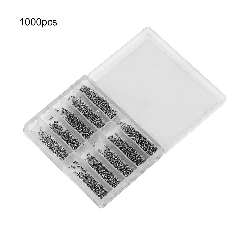 

1000Pcs/set Tiny Assortment For Clock Watch Eye Glasses Screws Repair Kit Tool watch for parts Repair Kit Tools Kit
