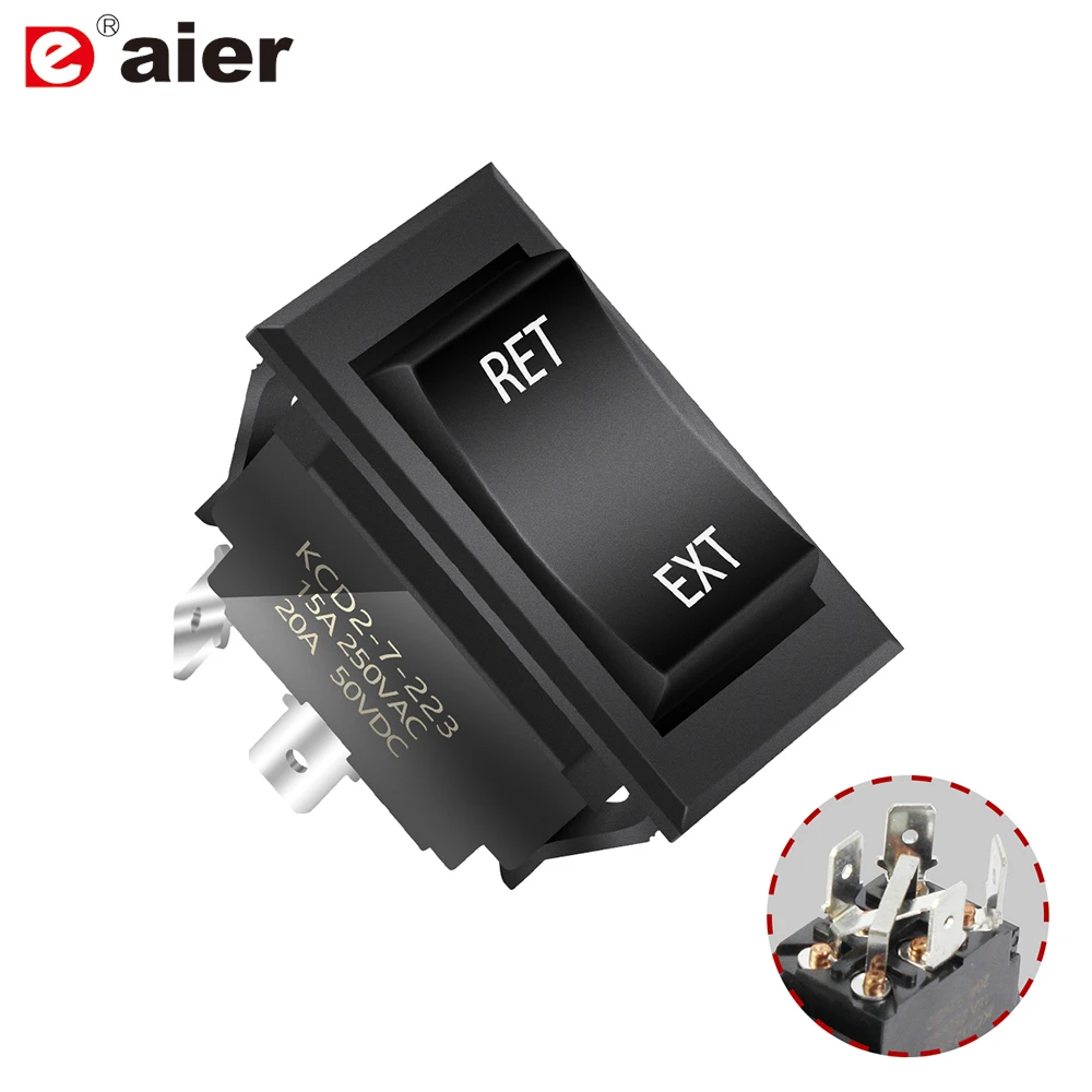 Apiele Interruttore A Dondolo DPDT 20A 12V DC - Inversione Di Polarità Per Motore, 6 Pin, Non Impermeabile