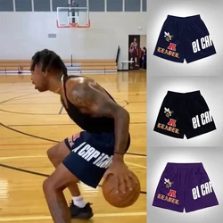 American EE – shorts de sport en maille respirante pour hommes, shorts d'entraînement de basket ball, étoile avec le même paragraphe, marque tendance à cinq points 