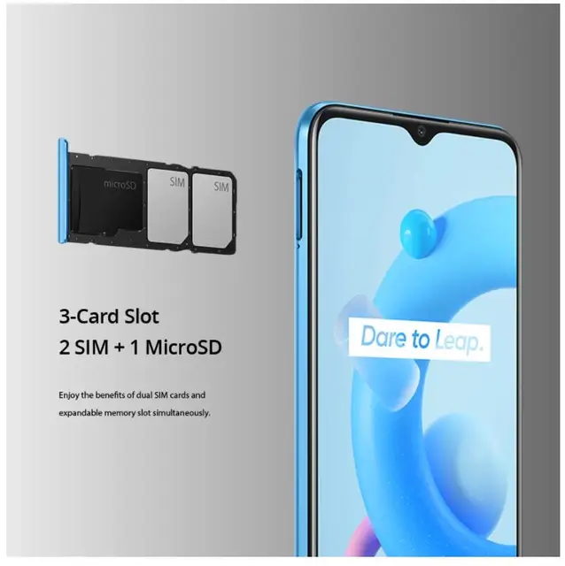 realme C11 2GB 32GB Global Version Android 10 Mobile Phone 6.5"HD 5000mAh 8MP AI Camera 10W EU Charger 3-Card Slot NFC In Stock 4