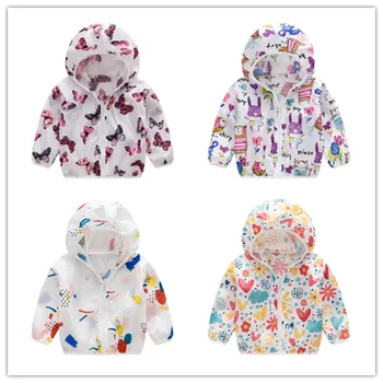 

New cartoon sunscreen clothing for children in summer jaqueta infantil boys jackets girls tops kids clothes