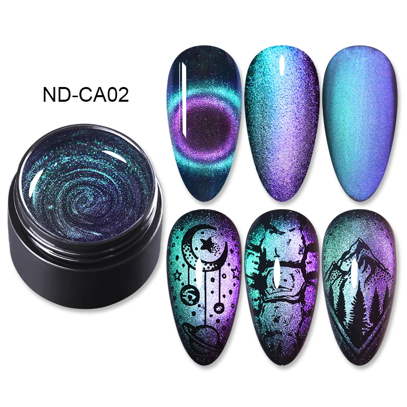 Магнитный Хамелеон NICOLE DIARY 9D Galaxy cat УФ Гель лак для ногтей светодиодный набор гель
