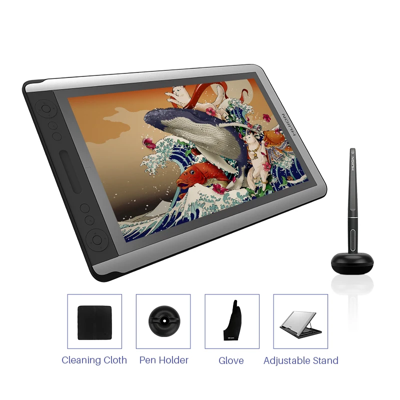 Tanie HUION KAMVAS GT 156HD V3 (Kamvas 16) długopis Monitor 15.6 cal cyfrowy tablet graficzny do rysowania Monitor z 8192 poziomy