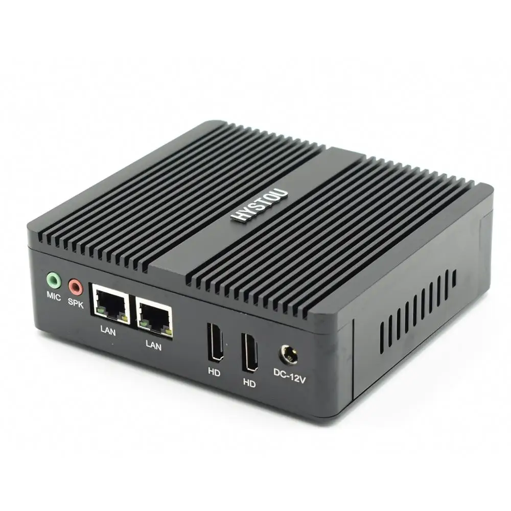 Четырехъядерный процессор Intel Celeron N3160 безвентиляторный мини-ПК Windows 10 Linux PFsense сервер маршрутизатора компьютер промышленный Minipc 2 LAN HD 1 RS232