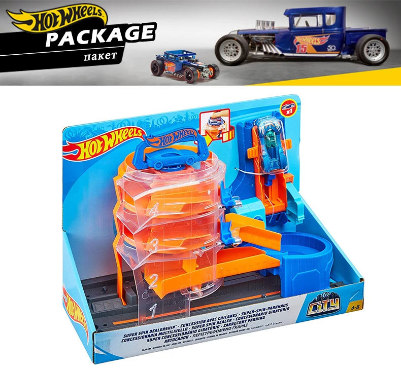 Hot Wheels машинка трек детские игрушки городская тема супер спина автосалон мульти-Цвет мини литья под давлением автомобилей GBF95 Hotwheels Faixa de brinquedo