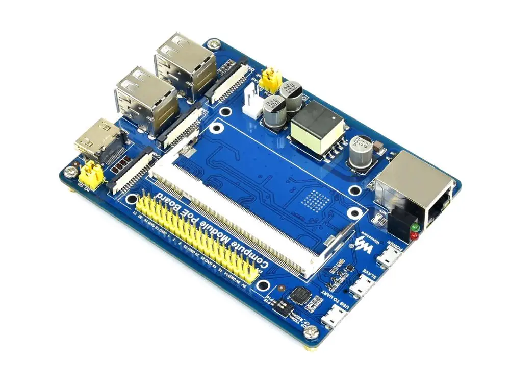 Плата ввода вывода для компьютера Waveshare с функцией PoE Raspberry Pi см3/CM3L/см3 +/см3 +