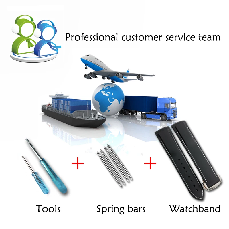 20mm 21mm 19mm 22mm Soft Rubber Watch band fit for Rolex Submariner GMT Longines Omega Silicone Strap Waterproof Watchband Tools