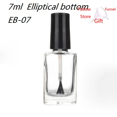 EB-07 20 шт./лот, 3 мл, 4 мл, 5 мл, 7 мл, 10 мл, 15 мл, пустая бутылка для лака для ногтей «сделай сам», косметические контейнеры, стеклянные бутылки с кистью для ногтей - Цвет: EB-07