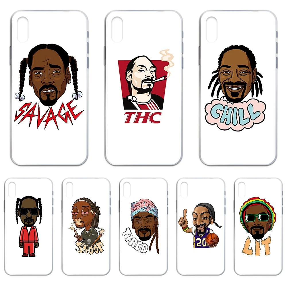 Cartoon Snoop Dogg 3d Waterproof Shell Transparent Phone Case For Iphone 4 4s 5 5c 5s 6 6s Plus 7 8 X Xr Xs 11 Pro Se Max Phone Case Covers Aliexpress