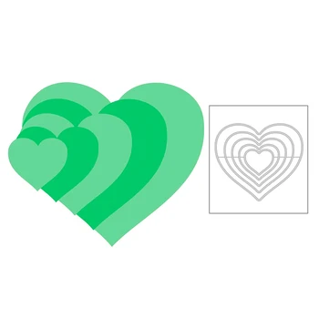 

2020 New Valentine Heart Frame Background Nesting Layered Metal Cutting Dies Cut For Making Layering Greeting Card Scrapbooking