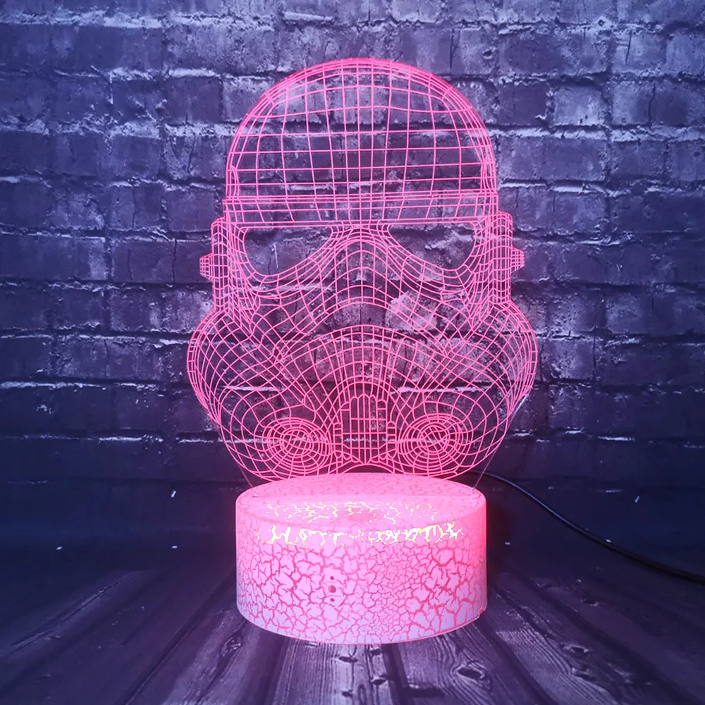 3D светодиодный ночник Звездные войны имперский штурмовик лампа на батарейках