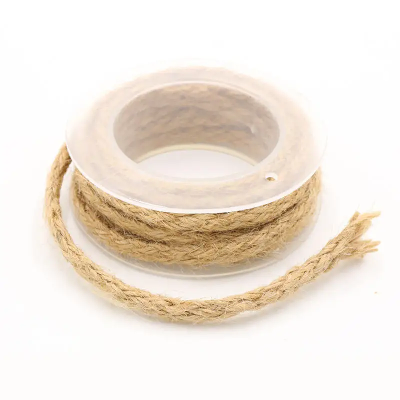 Веревка Свадебная лента джутовые ленты для упаковка букета ремесла Скрапбукинг украшения 2 ярдов плетеные льняные шнуры джут - Цвет: 7