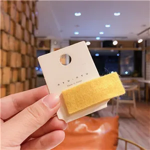 Yellow rectangle Твердая войлочная ткань, детские заколки для волос, модные заколки для волос BB, заколки для девочек, детские боковые заколки для волос аксессуары - Цвет: Yellow rectangle