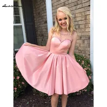 Сексуальная Иллюзия со стразами для встречи выпускников/корпоратива платья с круглым вырезом длиной до колена для девочек вечерние платья для выпускного вечера