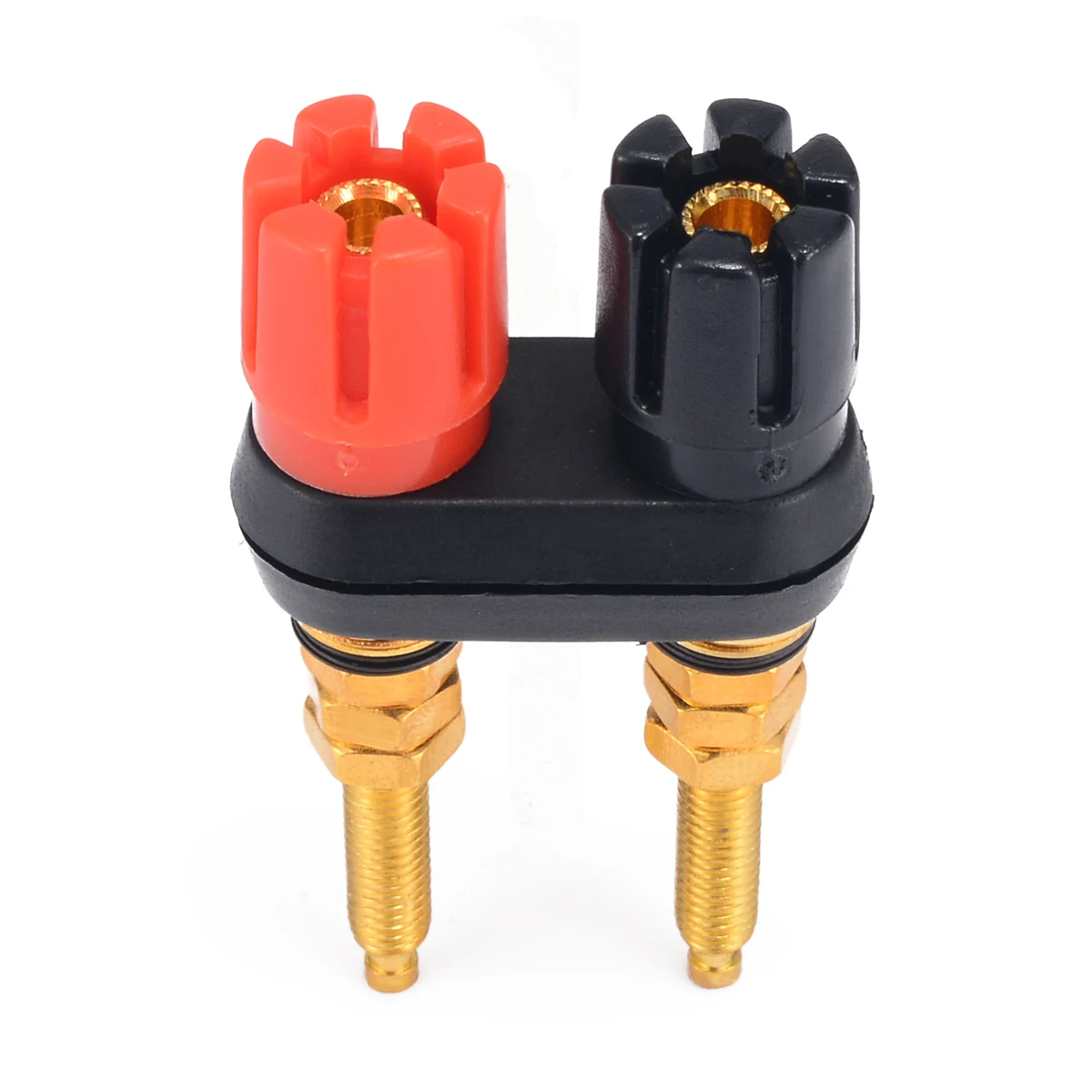 Dual 2-way Banana Plug Jack Long Binding Post Speaker Amplifier Terminal