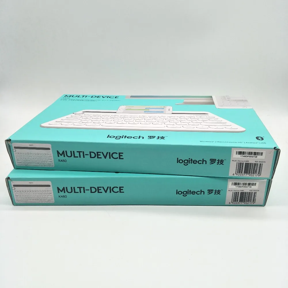 Многоуровневая bluetooth-клавиатура для мобильного телефона logitech K480, портативный держатель для телефона, мини-клавиатура для Windows MacOS, iOS, Android, накладки для телефонов