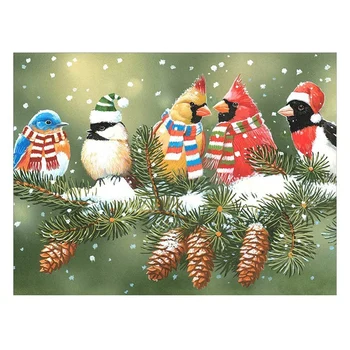 

Fashion-DIY Diamond Painting By Number Kits, Full Round Drill Embroidery Christmas DIY Painting Set for Home Wall Decor