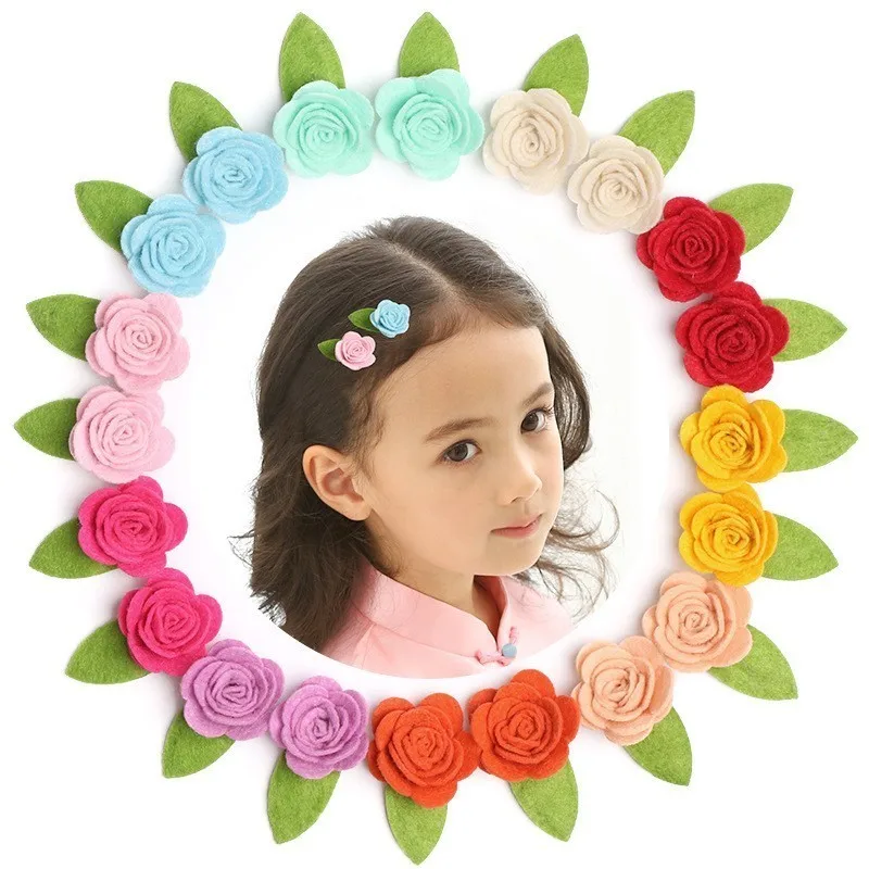 MAYA STEPAN 1 Pieces Baby Girl Cartoon Cute Kawaii Rose Flower Infant Hair Accessory Newborn Gift Toddlers Clips Hairpins | Мать и