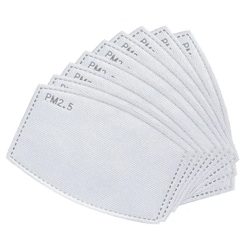

2pcs/set PM2.5 filter 6 layers of protective filter activated carbon mask filter mask gasket for Children