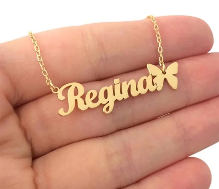 

Personalized Custom Any Nameplate Customize Bar Necklaces for Women Engrave Word Letters Jewelry Bijoux Femme