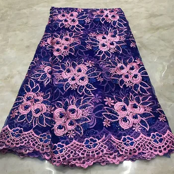 

Newest African Tulle Lace Fabrics With Stones Embroidery Net Lace African French Lace High Quality With Beads Wedding F1246