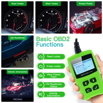 

JD101 Car Fault Diagnostic Instrument Engine Reading Code Card Detector High-definition Color Screen Display OBD2 Scanner