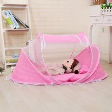 Детские постельные принадлежности для кроватки, складные сетки от комаров для детей, матрас, подушка, музыкальная упаковка, костюм из четырех предметов для детей 0-3 лет