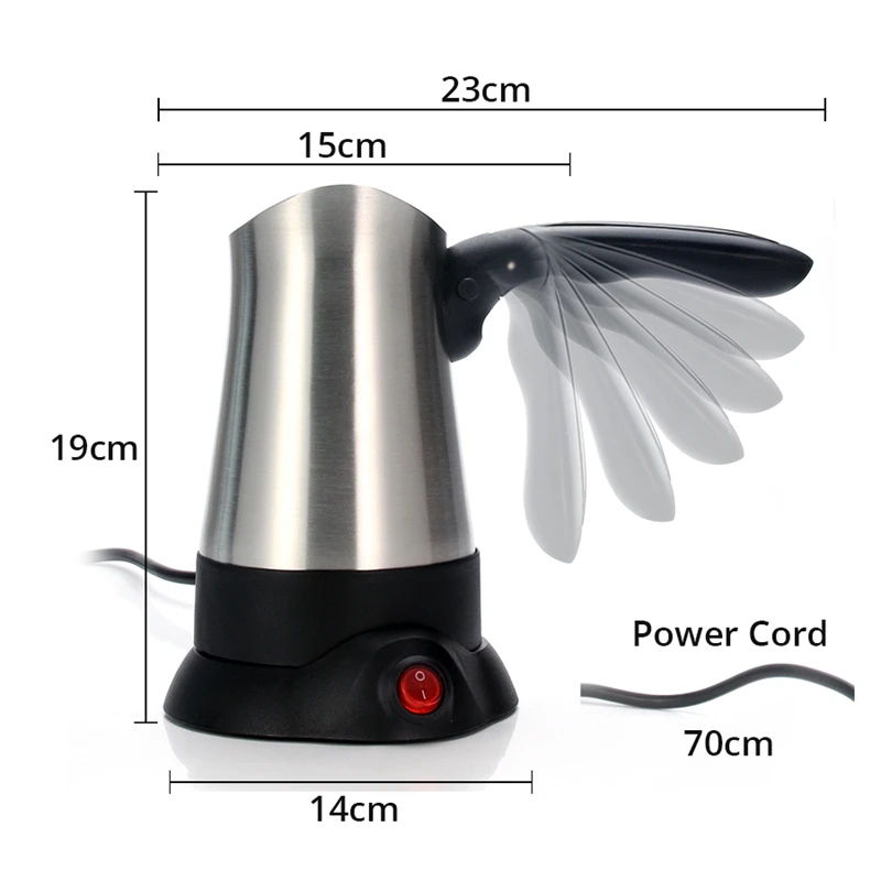 

Hot Sale Electric Turkish Coffee Maker - Stainless Steel Portable Coffee Pot - Handle Foldable-Eu Plug