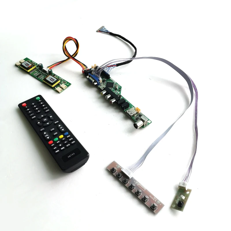 Для LTM150XH-L01/L03 4CCFL LVDS 20Pin Инвертор+ пульт+ клавиатура ЖК-дисплей Панель T. V56 привод карты HDMI VGA AV USB DIY kit