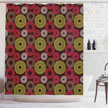 

Funky Vortex Lines Shower Curtain, Water Resistant Anti-Moisture Polyester Fabric Home Decor Curtain for Bathroom with Hooks,72