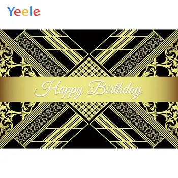 

Yeele Birthday Party Gold Flowers Retro Customized Photography Backdrops Personalized Photographic Backgrounds For Photo Studio