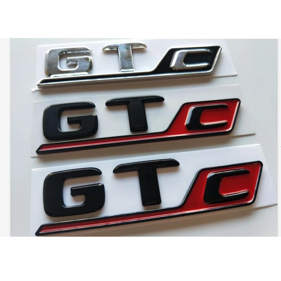 Chrome Black Letters G T C Trunk Emblems Badges Emblem Sticker for Mercedes Benz C190 X290 R190 Coupe Convertible AMG GT GTc GTC