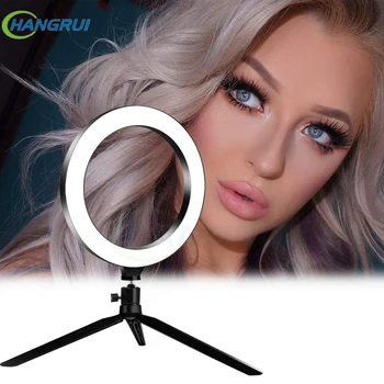 

20CM LED Ring Light 5500K Dimmable Selfie Lamp with Tripod Studio Photography Camera Phone Ring Light For Makeup Video Live